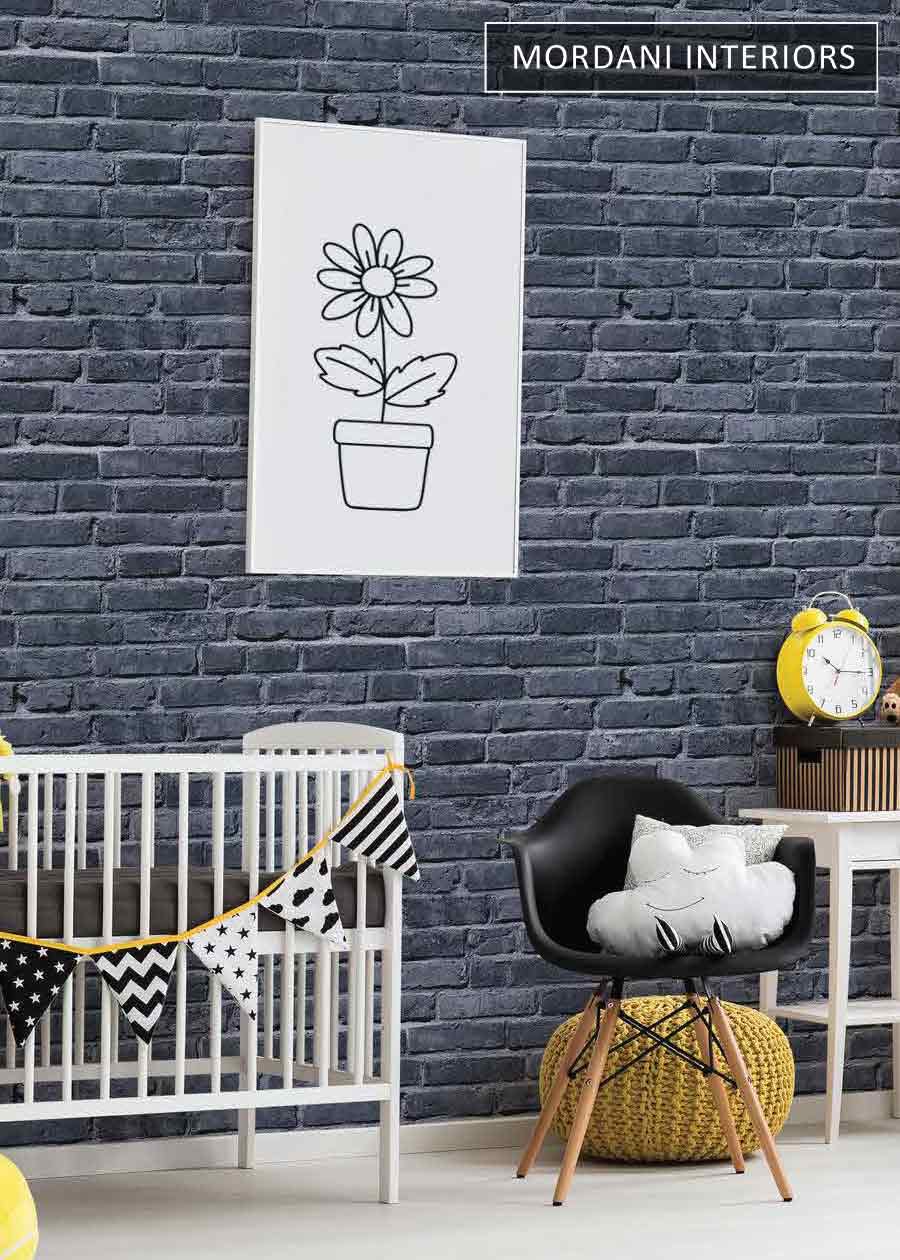 SOLID BRICKS LITTLE LOVE KIDS WALLPAPER DESIGN